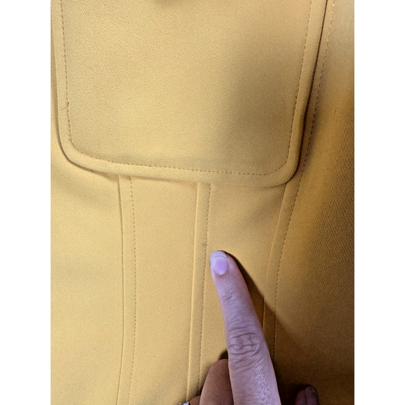 Theory Bold Yellow Full Zip Jacket Boxy Modern Modern Statement Size 8 - Picture 4 of 12